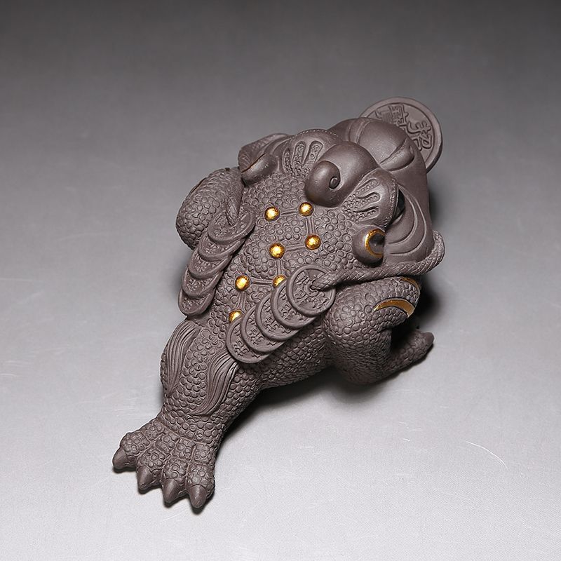 Money Toad Tea Pet, Cultivable Zisha Clay Fortune Decor