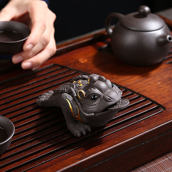Money Toad Tea Pet, Cultivable Zisha Clay Fortune Decor